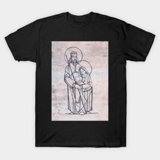 Hand drawn illustration of the sacred family T-Shirt